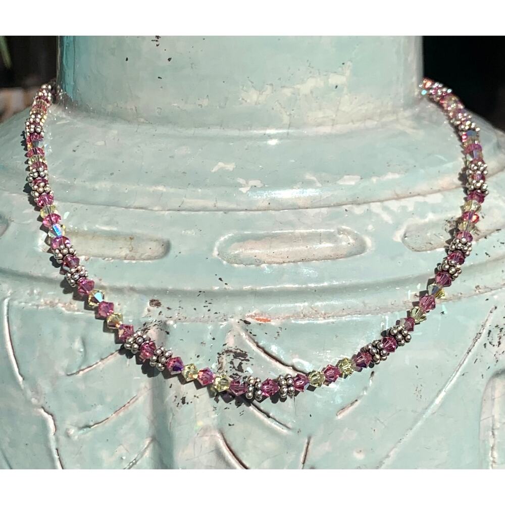 Elyse Ryan Sterling Silver and Crystal Lemonade Necklace